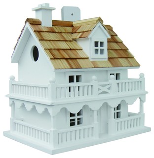 Novelty Cottage Birdhouse White
