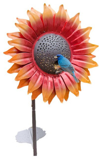 Velvet Queen Sunflower Bird Feeder by Desert Steel